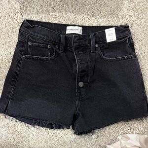 Abercrombie & Fitch Black Denim Shorts